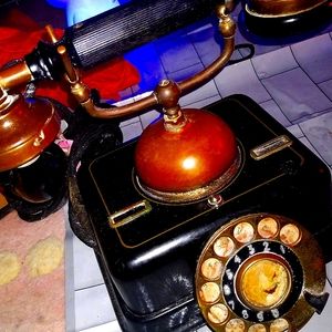 Vintage old school rotary telephone